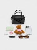 CHARLES & KEITH Women Midori Geometric Bowling Bag -Jet Black