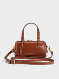 CHARLES & KEITH Women Enola Bowling Bag_Brick