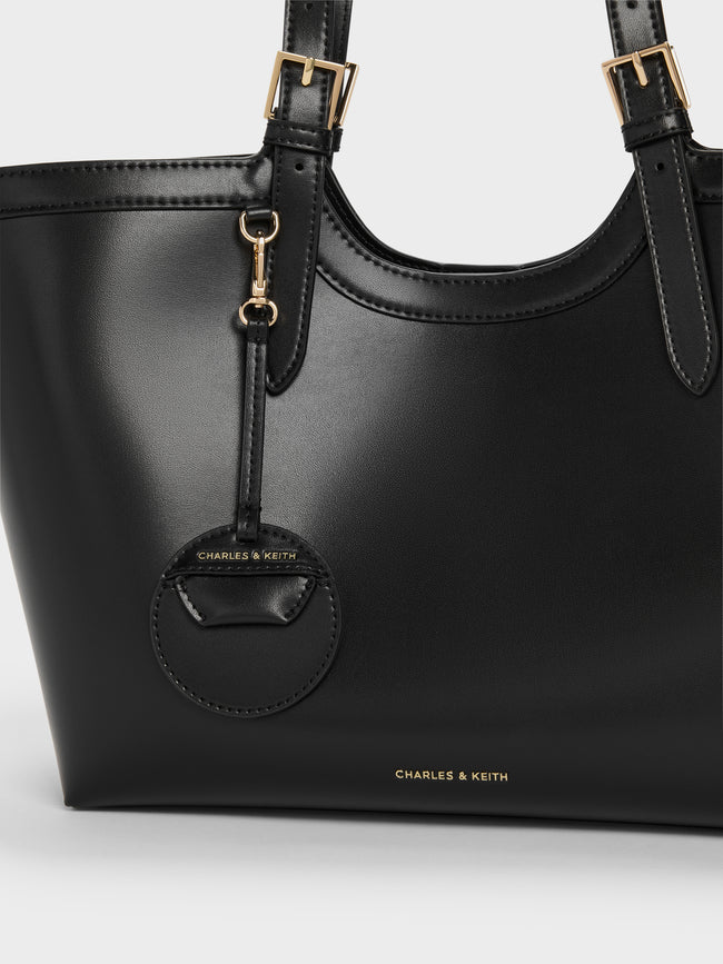 CHARLES & KEITH Women XL Enola Tote Bag_Black