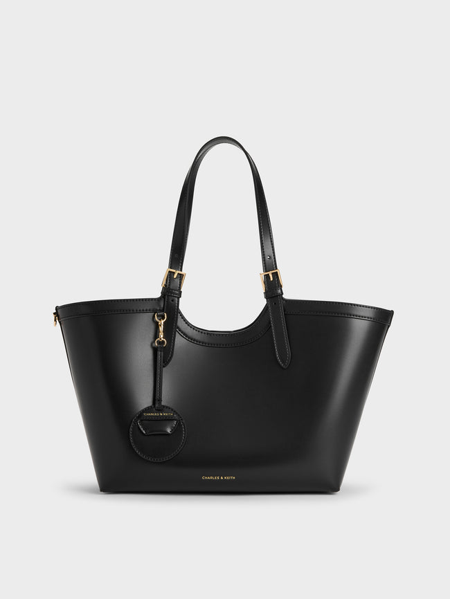 CHARLES & KEITH Women XL Enola Tote Bag_Black