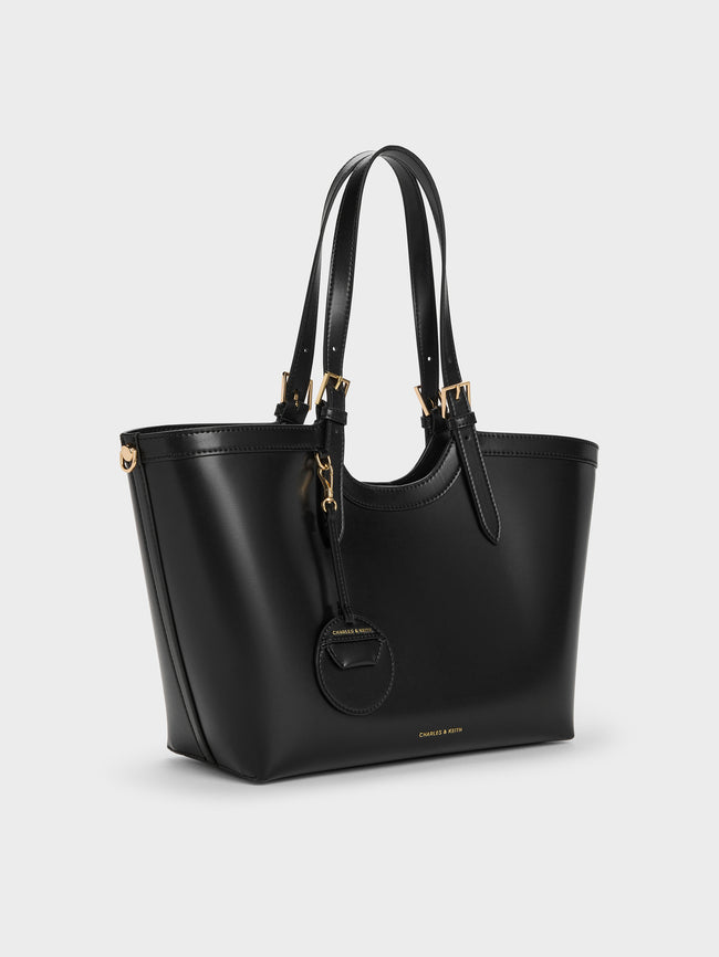 CHARLES & KEITH Women XL Enola Tote Bag_Black