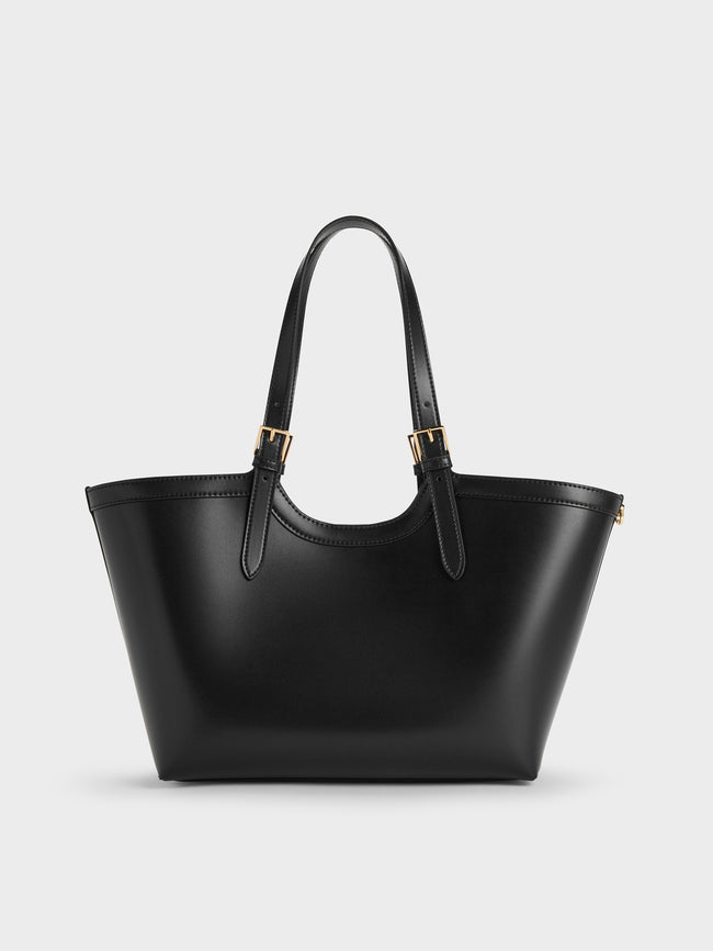 CHARLES & KEITH Women XL Enola Tote Bag_Black