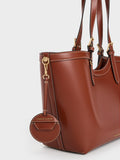 CHARLES & KEITH Women XL Enola Tote Bag_Brick