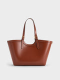 CHARLES & KEITH Women XL Enola Tote Bag_Brick