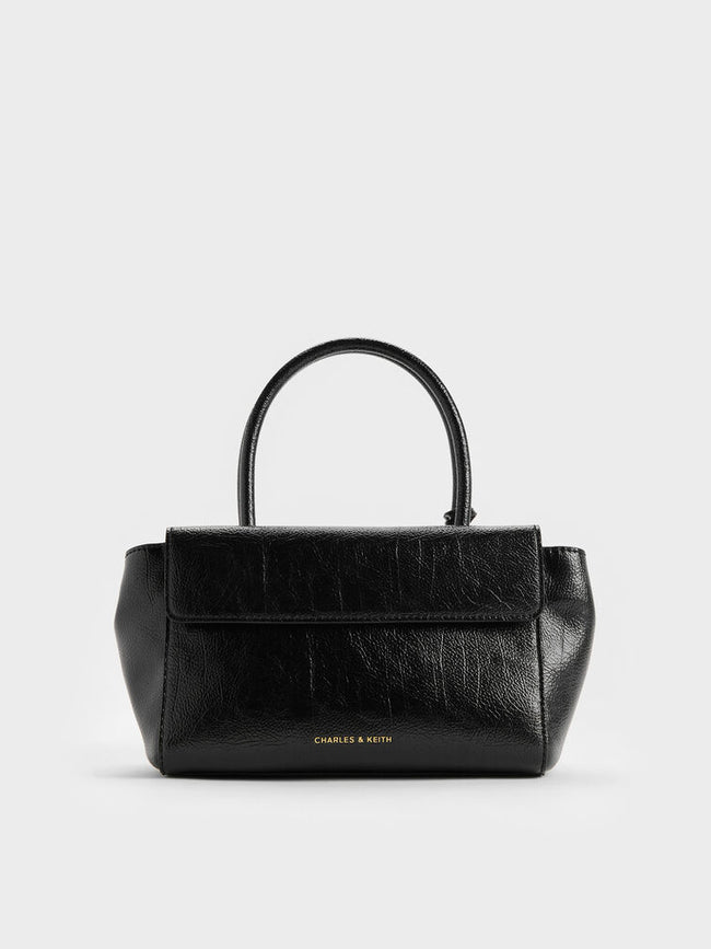 CHARLES & KEITH Women Acelynn Rope-Chain Tote Bag -Black