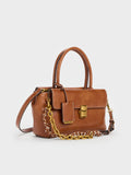 CHARLES & KEITH Women Acelynn Rope-Chain Tote Bag -Distressed Tan