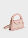 CHARLES & KEITH Women Este Glittered Top Handle Bag_Noir