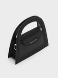 CHARLES & KEITH Women Este Glittered Top Handle Bag_Black