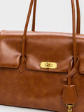 CHARLES & KEITH Women Kerry Trapeze Tote Bag_Distressed Tan
