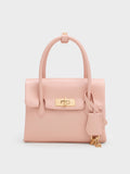 CHARLES & KEITH Women Mini Kerry Turn-Lock Tote Bag_Pink
