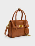 CHARLES & KEITH Women Mini Kerry Turn-Lock Tote Bag_Distressed Tan
