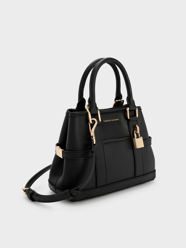 CHARLES & KEITH Women Mini Scottie Tote Bag_Black