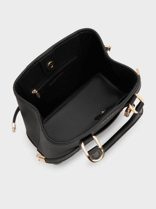 CHARLES & KEITH Women Mini Scottie Tote Bag_Black