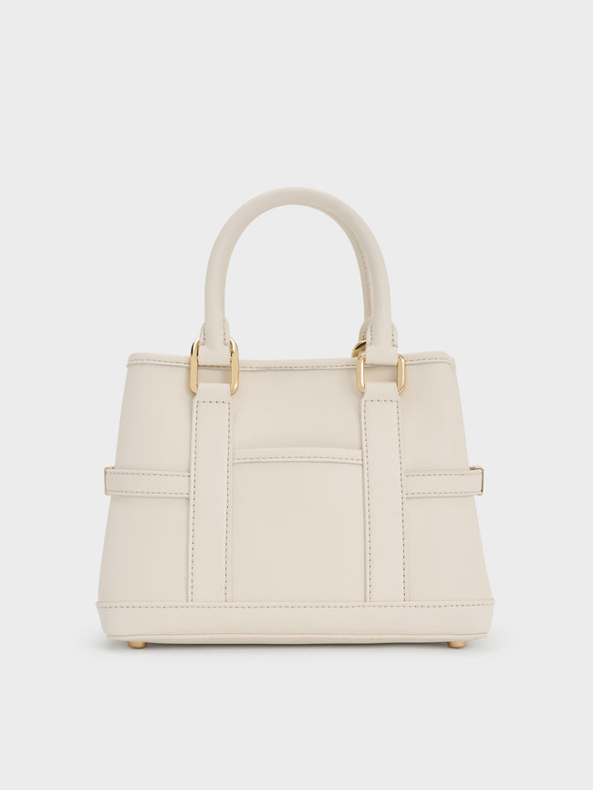 CHARLES & KEITH Women Mini Scottie Tote Bag_Cream