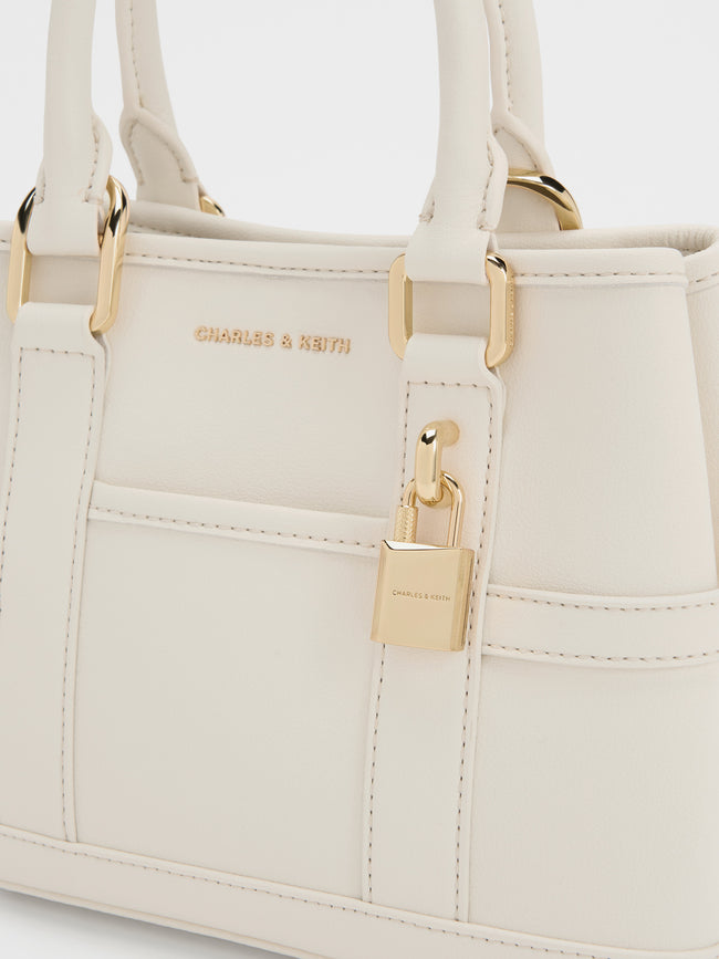CHARLES & KEITH Women Mini Scottie Tote Bag_Cream