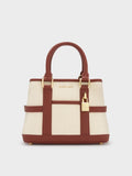 CHARLES & KEITH Women Mini Scottie Canvas Tote Bag_Brick