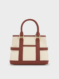 CHARLES & KEITH Women Mini Scottie Canvas Tote Bag_Brick
