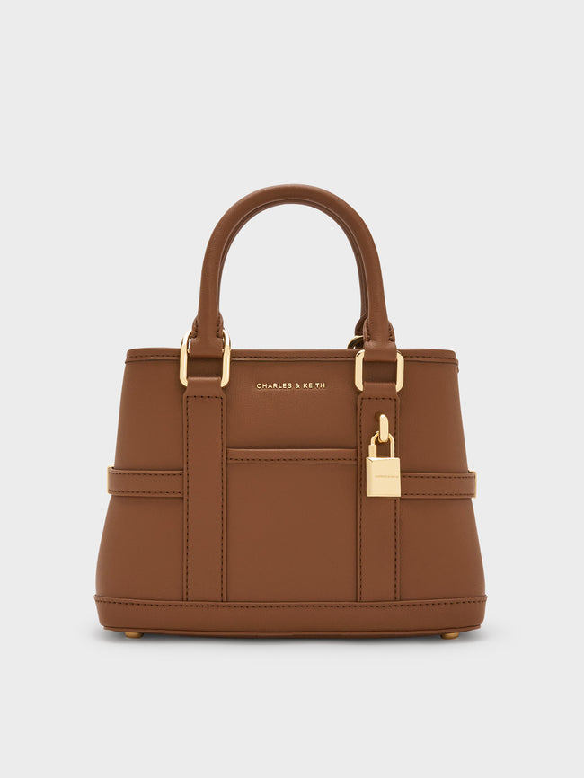 CHARLES & KEITH Women Mini Scottie Tote Bag_Chocolate
