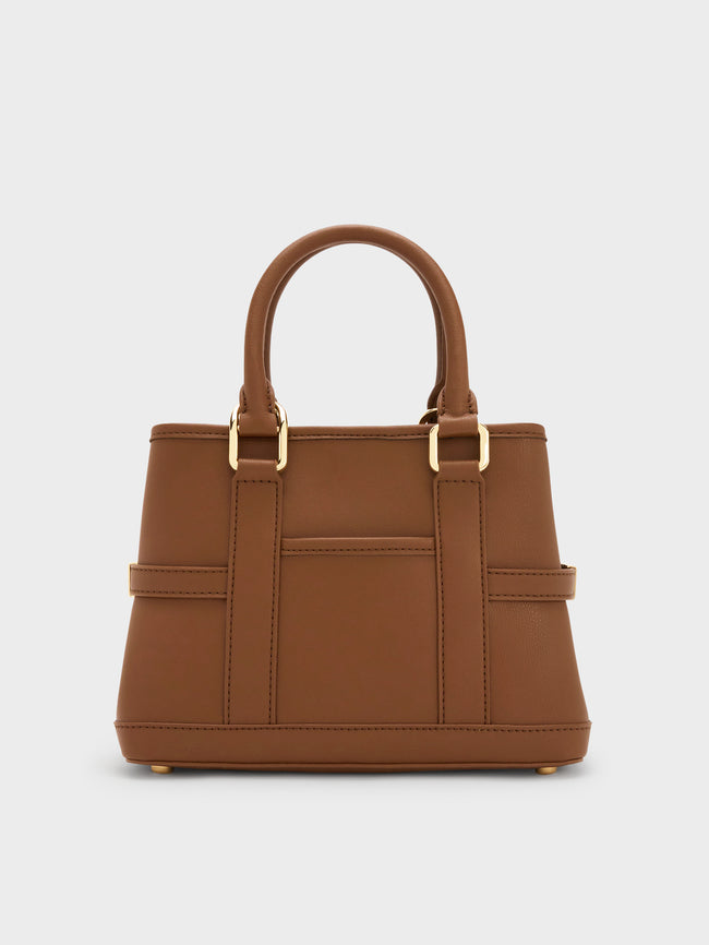 CHARLES & KEITH Women Mini Scottie Tote Bag_Chocolate