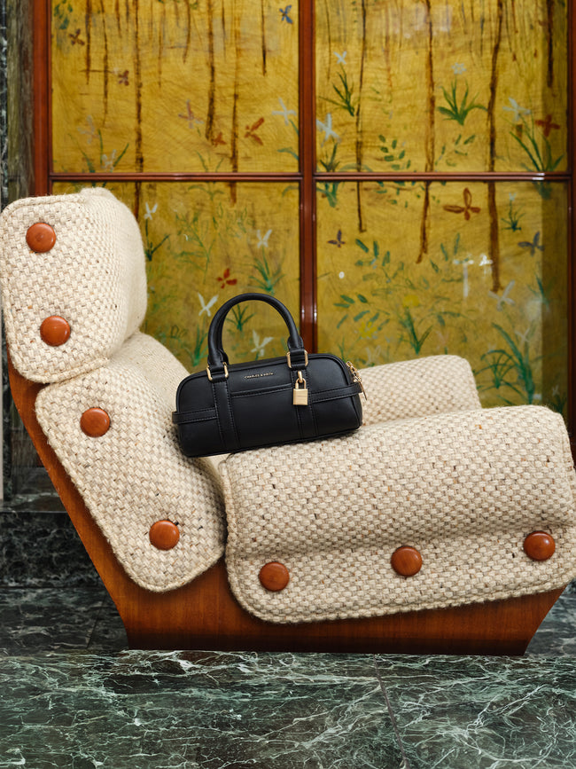 CHARLES & KEITH Women Scottie Bowling Bag_Black