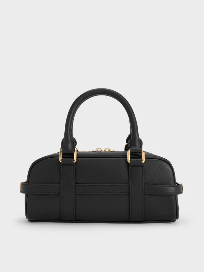 CHARLES & KEITH Women Scottie Bowling Bag_Black
