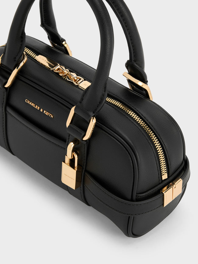 CHARLES & KEITH Women Scottie Bowling Bag_Black