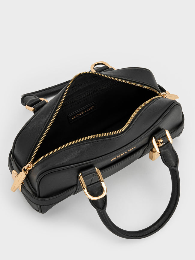 CHARLES & KEITH Women Scottie Bowling Bag_Black