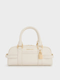 CHARLES & KEITH Women Scottie Bowling Bag_Cream