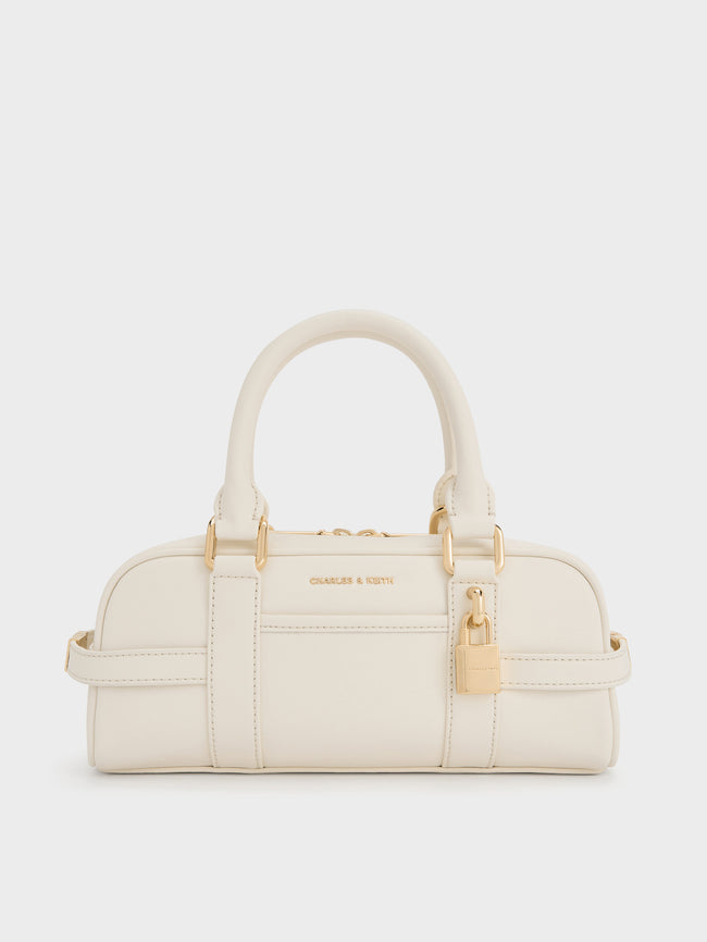 CHARLES & KEITH Women Scottie Bowling Bag_Cream