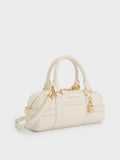CHARLES & KEITH Women Scottie Bowling Bag_Cream