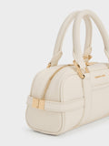 CHARLES & KEITH Women Scottie Bowling Bag_Cream