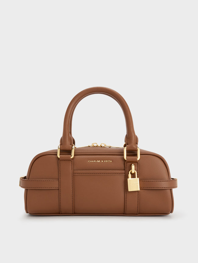 CHARLES & KEITH Women Scottie Bowling Bag_Chocolate