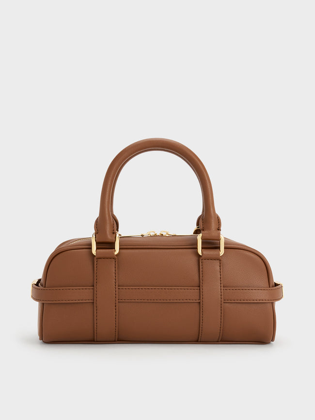 CHARLES & KEITH Women Scottie Bowling Bag_Chocolate