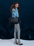 CHARLES & KEITH Women Delfina Belted Tote Bag -Noir