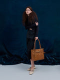 CHARLES & KEITH Women Delfina Belted Tote Bag - Distressed Tan