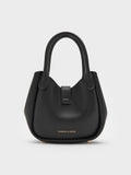 CHARLES & KEITH Women Agatha Chain-Accent Tote Bag_Black