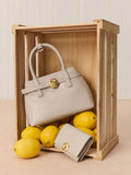 CHARLES & KEITH Women Mini Behn Belted Tote Bag -Shell Grey