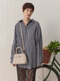 CHARLES & KEITH Women Mini Behn Belted Tote Bag -Shell Grey
