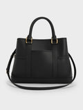 CHARLES & KEITH Women Scottie Tote Bag -Black