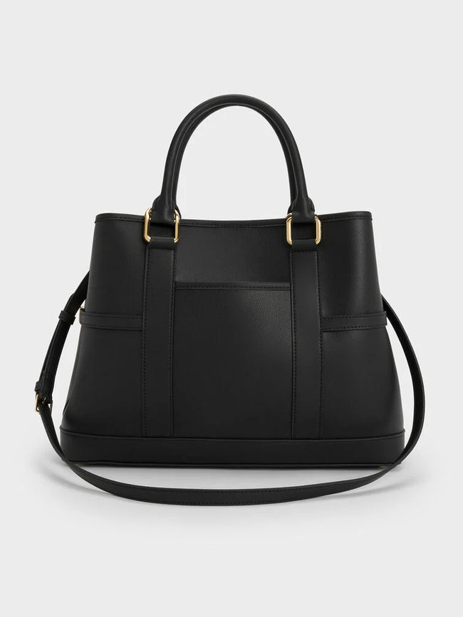 CHARLES & KEITH Women Scottie Tote Bag -Black