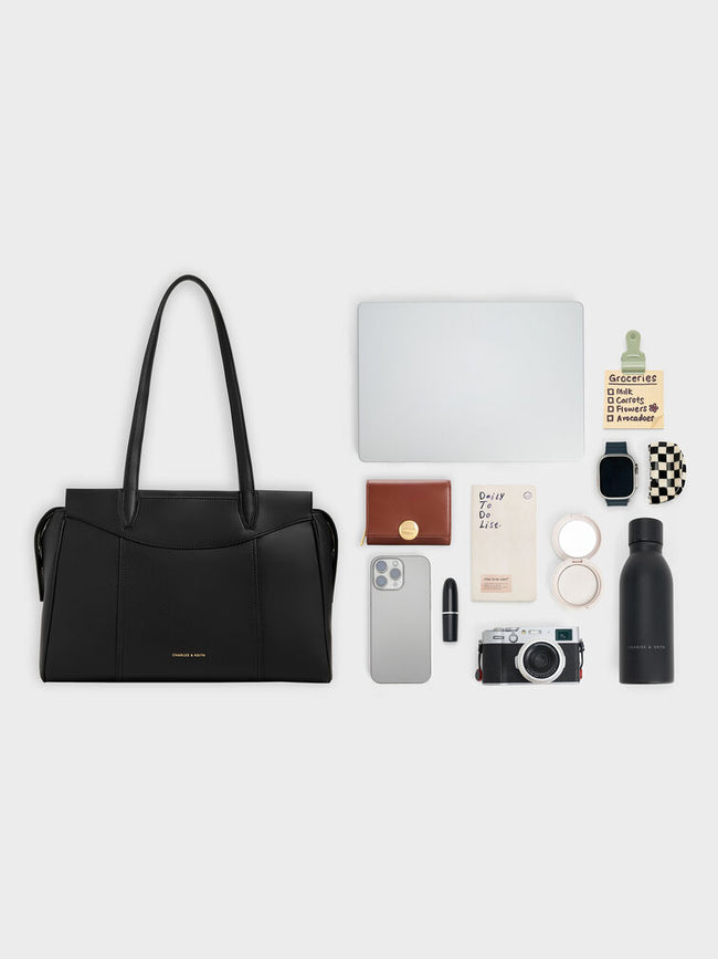 CHARLES & KEITH Women Roan Tote Bag -Black