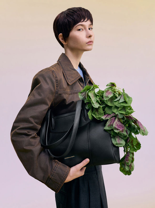 CHARLES & KEITH Women Roan Tote Bag -Black