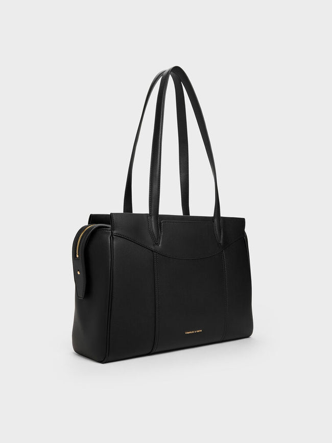 CHARLES & KEITH Women Roan Tote Bag -Black