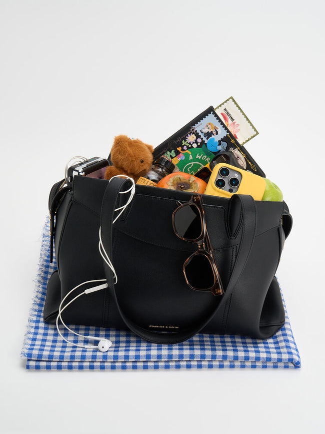 CHARLES & KEITH Women Roan Tote Bag -Black