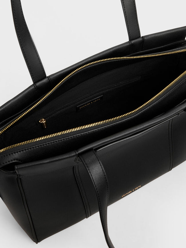 CHARLES & KEITH Women Roan Tote Bag -Black