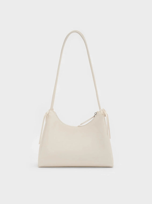 CHARLES & KEITH Women Hazel Bow Hobo Bag_Cream