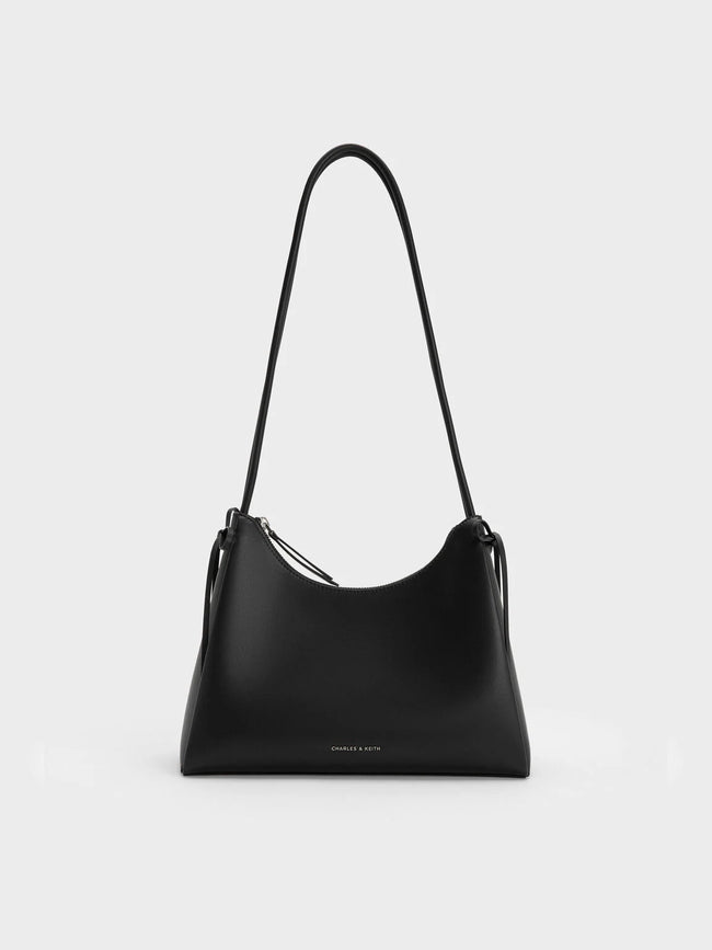 CHARLES & KEITH Women Hazel Bow Hobo Bag_Noir
