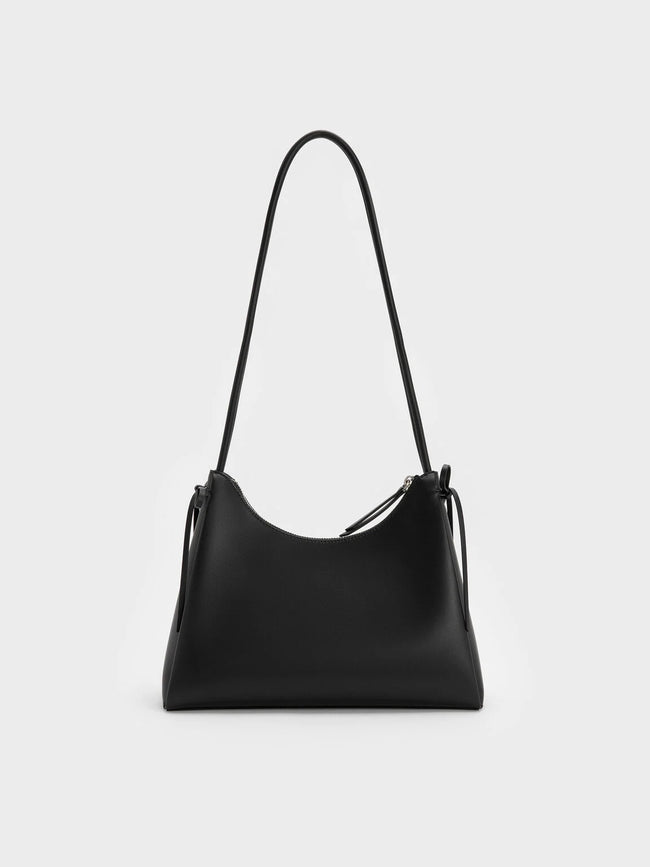CHARLES & KEITH Women Hazel Bow Hobo Bag_Noir