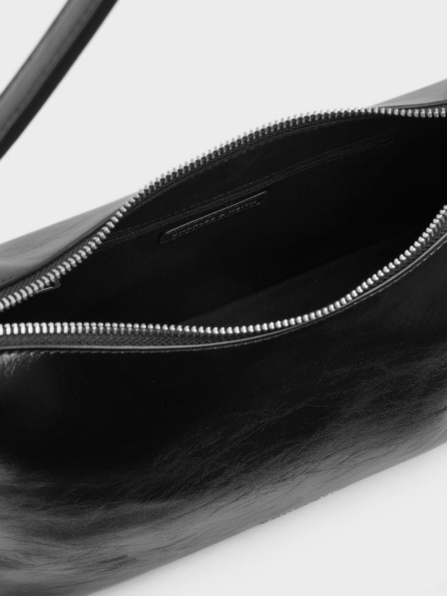 CHARLES & KEITH Women Atwood Chain Hobo Bag_Noir