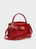 CHARLES & KEITH Women Aubrielle Horse-Motif Top Handle Bag_Tomato Red